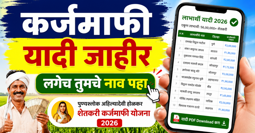 शेतकरी कर्जमाफी योजना 2026